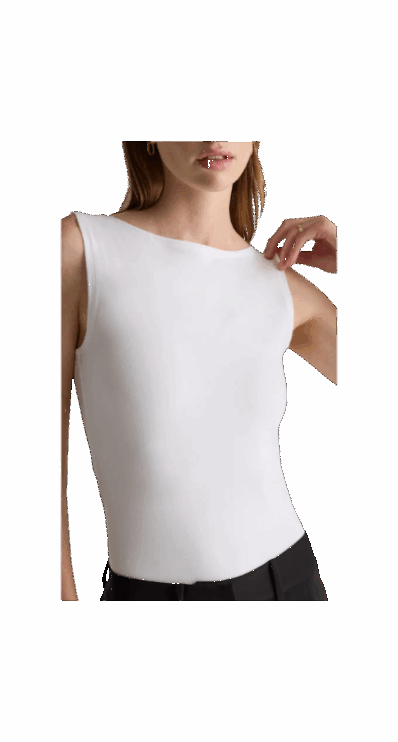 jersey boatneck tank top
