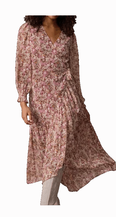 Floral wrap dress