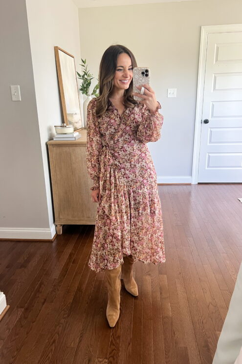 Floral wrap dress