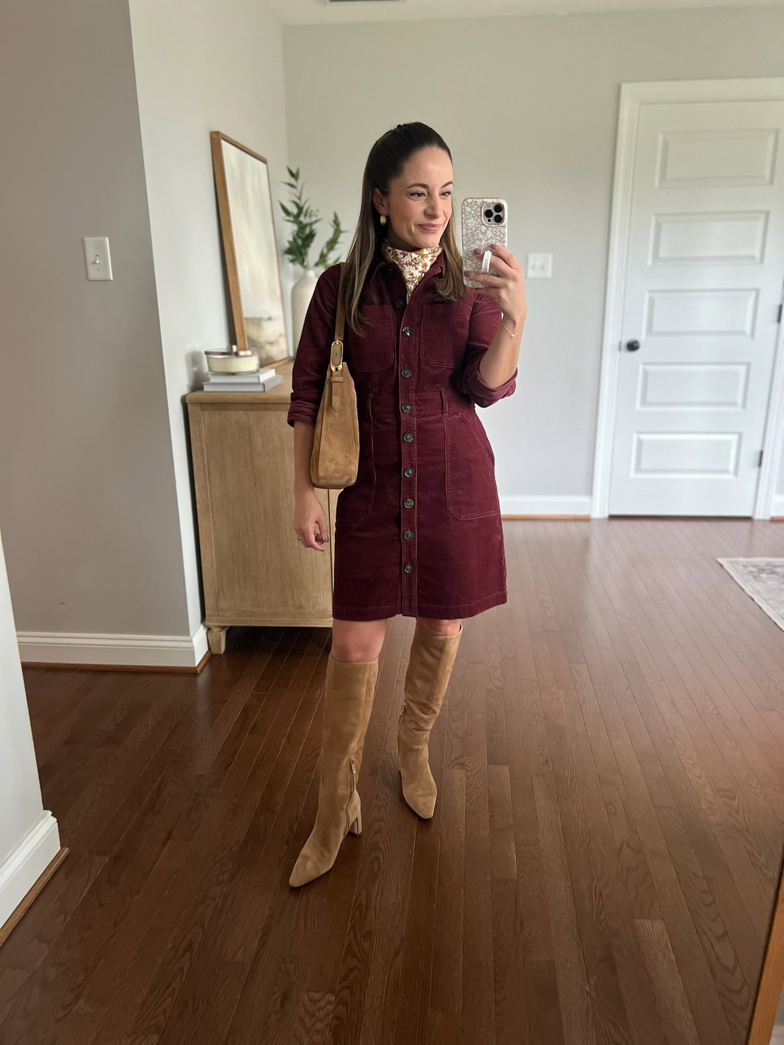 Boden corduroy short dress for petites