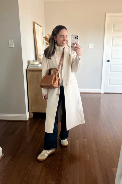Petite friendly winter outfit idea