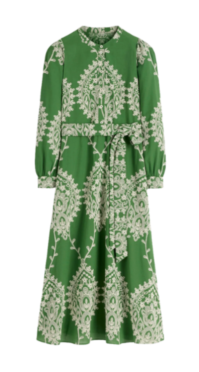 Green Boden dress for petites